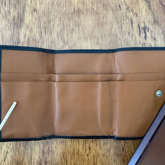 Ledorna Black Leather Wallet, Tri-fold with Irish Setter on Front NWOTS - Picture 3 of 10